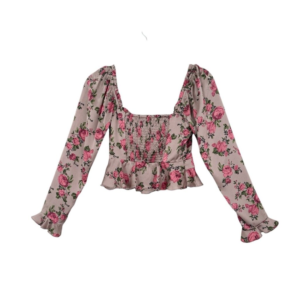 ASTR the Label Floral Sweetheart Neck Underwire Satin Top - Picture 7 of 8